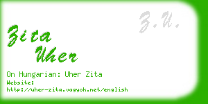 zita uher business card